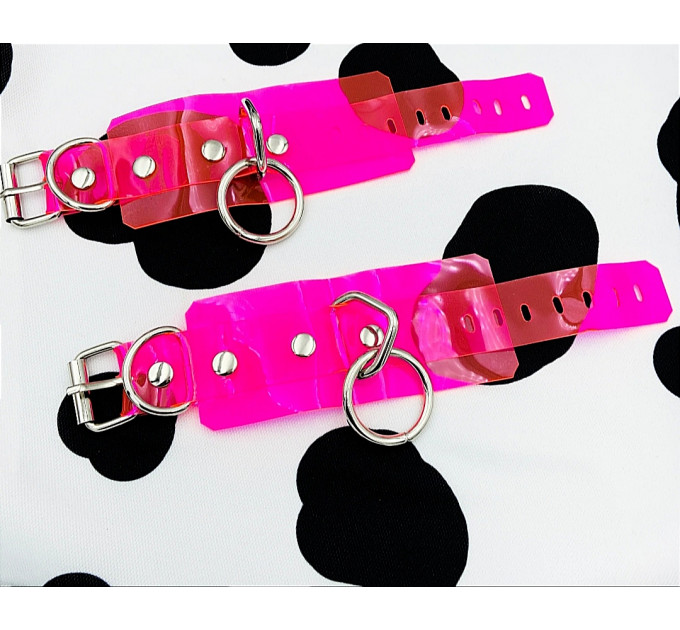 Наручники DS Fetish Handcuffs transparent, розовый