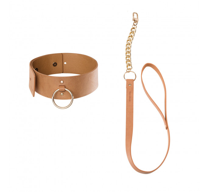 Ошейник MAZE - Wide Choker Brown