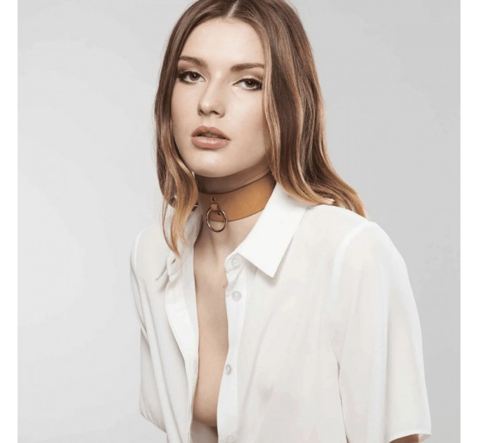 Ошейник MAZE - Wide Choker Brown