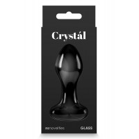 Стеклянная пробка NS Novelties CRYSTAL HEART BLACK