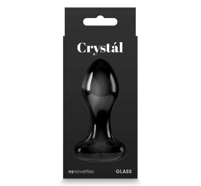 Стеклянная пробка NS Novelties CRYSTAL HEART BLACK