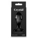 Стеклянная пробка NS Novelties CRYSTAL HEART BLACK