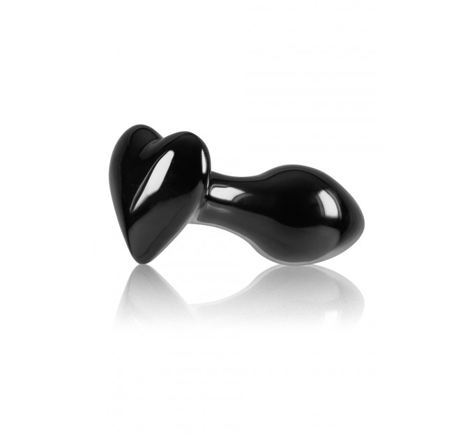 Стеклянная пробка NS Novelties CRYSTAL HEART BLACK