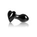 Стеклянная пробка NS Novelties CRYSTAL HEART BLACK