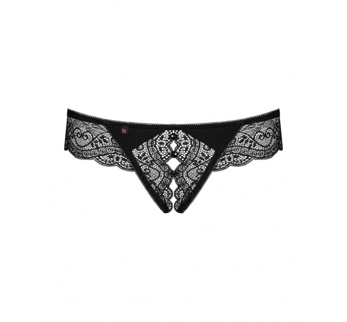 Трусики с интимным вырезом Obsessive MIAMOR S/M