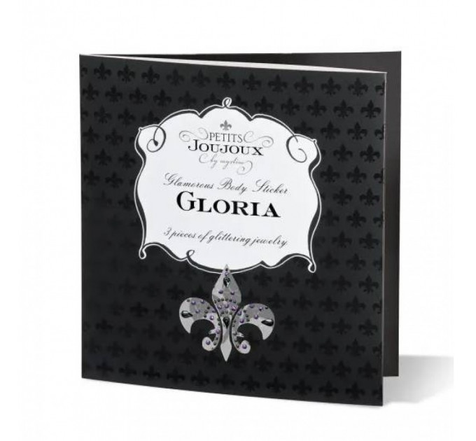 Украшения из страз для груди и лобка, Joujoux Gloria серебряный