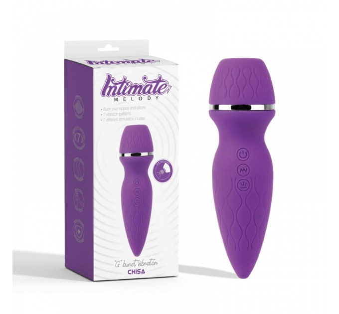 Вакуммный стимулятор клитора с вибрацией Chisa Intimate Melody, фиолетовый