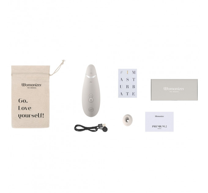 Вакуумный клиторальный стимулятор Womanizer Premium 2 Gray