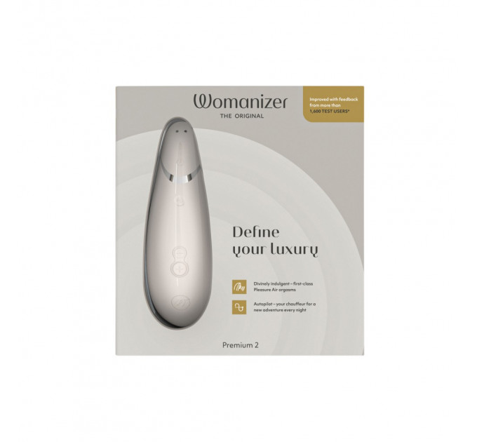 Вакуумный клиторальный стимулятор Womanizer Premium 2 Gray