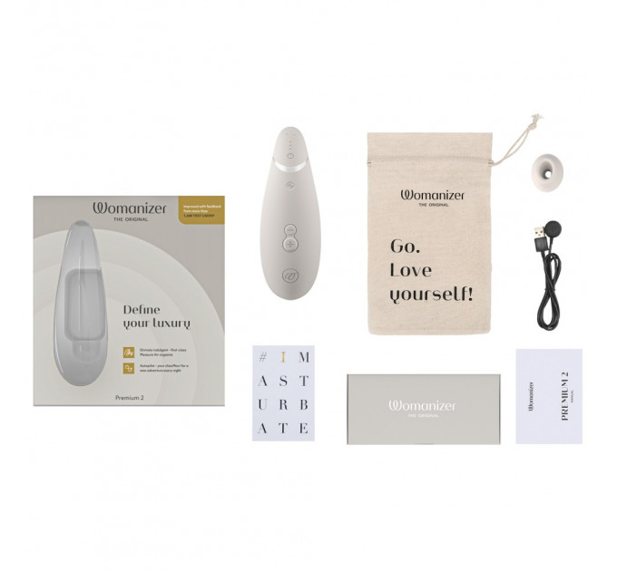 Вакуумный клиторальный стимулятор Womanizer Premium 2 Gray