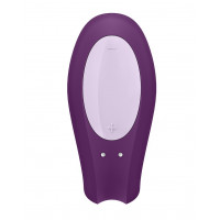 Вібромасажер для пар Satisfyer Double Joy працює від програми, фіолетовий