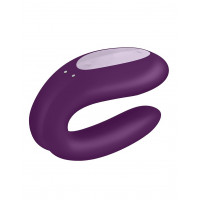 Вібромасажер для пар Satisfyer Double Joy працює від програми, фіолетовий