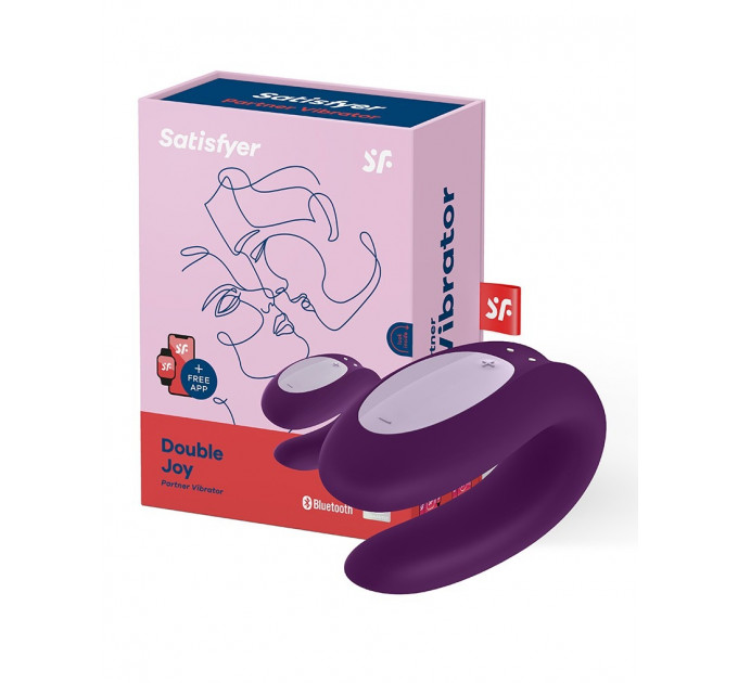 Вибромассажер для пар SATISFYER DOUBLE JOY PURPLE