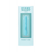 Вибратор-кролик с фрикциями Every Night Toys для точки G, голубой