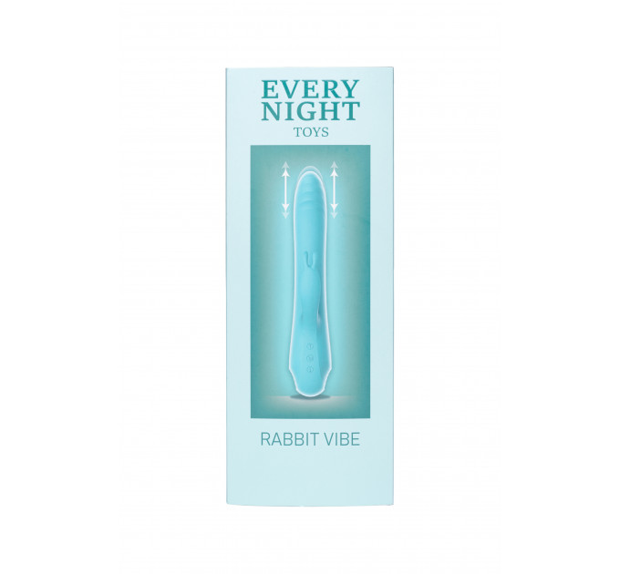 Вібратор-кролик із фрикціями Every Night Toys для точки G, блакитний