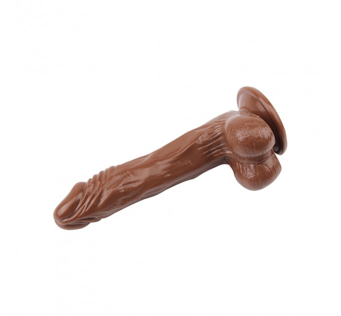 Вибратор реалистик с пультом управления Chisa Ballsy Super Cock "JAMES DEEN 8.5" коричневый