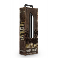 Віброкуля The Realm Rechargeable Bullet, срібний, 10 х 2 см