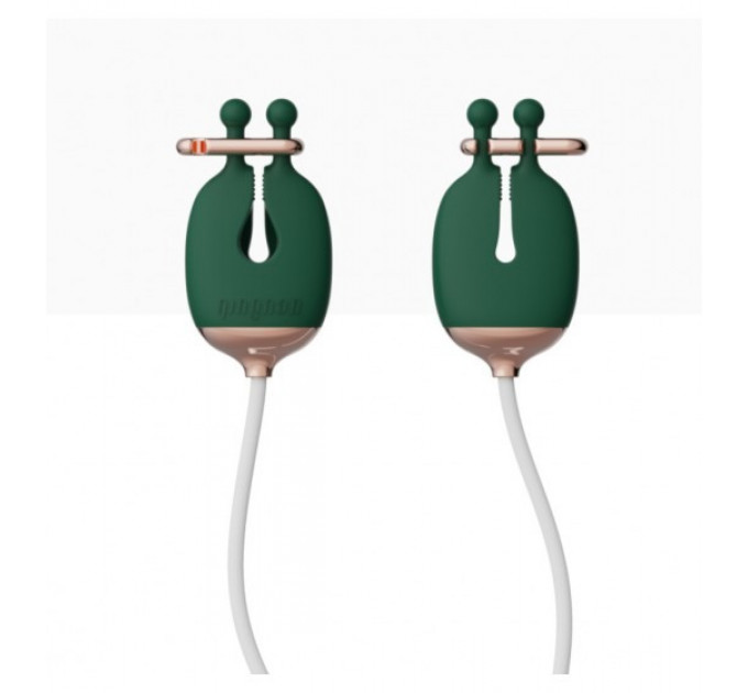 Зажимы для сосков с вибрацией Qingnan No.2 Vibrating Nipple Clamps Green