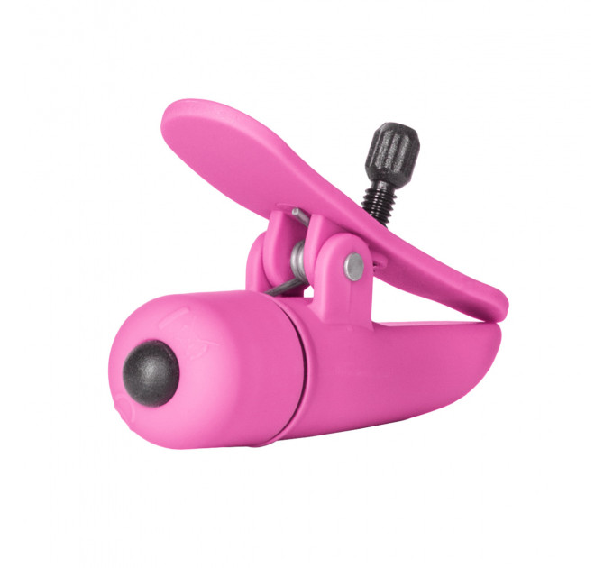 Зажимы на соски с вибрацией California Exotic Novelties, розовые, 7 см