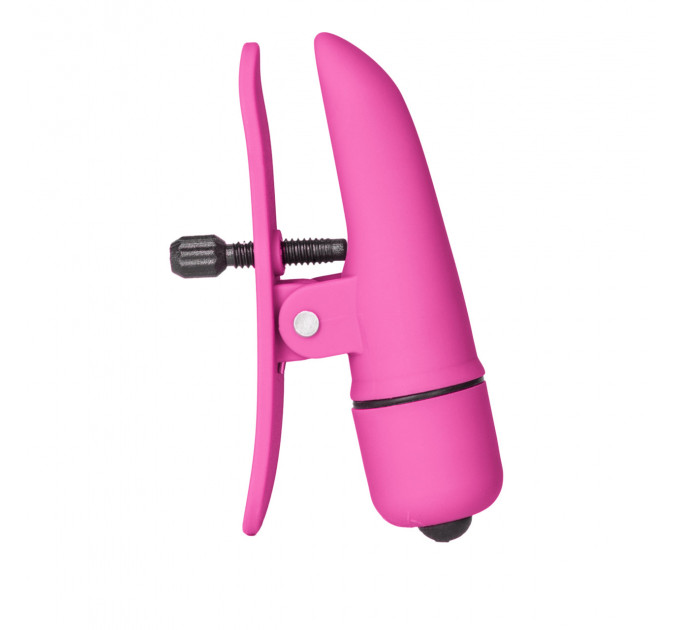 Зажимы на соски с вибрацией California Exotic Novelties, розовые, 7 см