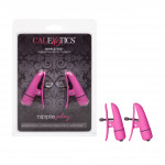 Зажимы на соски с вибрацией California Exotic Novelties, розовые, 7 см