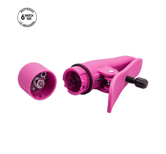 Зажимы на соски с вибрацией California Exotic Novelties, розовые, 7 см
