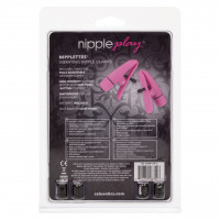 Затискачі на соски з вібрацією California Exotic Novelties, рожеві, 7 см