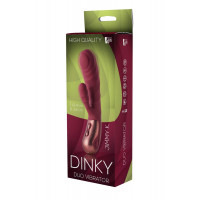 Подвійний вібратор рельєфний Dream Toys Dinky Duo Vibrator Jimmy K, бордовий