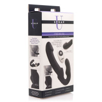 Безремневий страпон із пультом Urge Strapless Strap-On Vibrator чорний