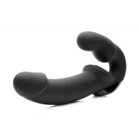 Безремневий страпон із пультом Urge Strapless Strap-On Vibrator чорний
