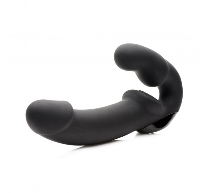 Безремневий страпон із пультом Urge Strapless Strap-On Vibrator чорний