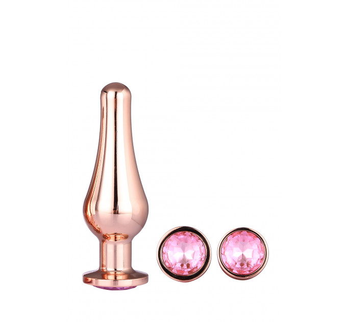 DT21875 Набор анальных пробок конической формы Dream Toys GLEAMING LOVE PLEASURE SET ROSE GOLD