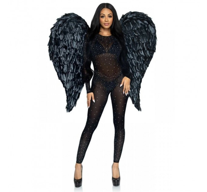 Крылья ангела из перьев Leg Avenue Black Feather Wings - Hvit