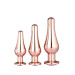 DT21875 Набор анальных пробок конической формы Dream Toys GLEAMING LOVE PLEASURE SET ROSE GOLD