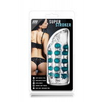 Мастурбатор вагіна з намистинами всередині Blush M For Men Super Stroker Clear, прозорий