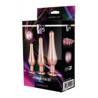 DT21875 набір анальних пробок конічної форми Dream Toys GLEAMING LOVE PLEASURE SET ROSE GOLD