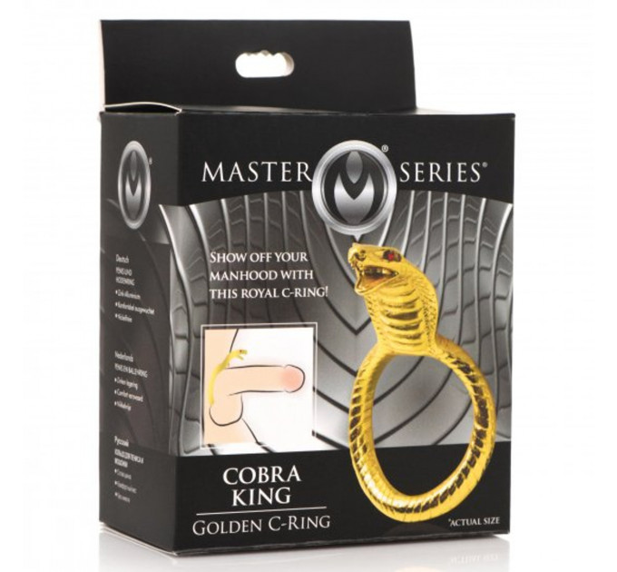 Ерекційне кільце на пеніс Cobra King золотисте