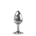 Анальний плаг з каменем A&E CLEAR GEM ANAL PLUG MEDIUM