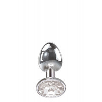Анальний плаг з каменем A&E CLEAR GEM ANAL PLUG MEDIUM