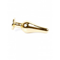 Анальний плаг з каменем Plug-Jewellery Gold BUTT PLUG- Clear