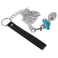 Анальні пробки з повідцем You2Toys Butt Plug Set, сріблясті