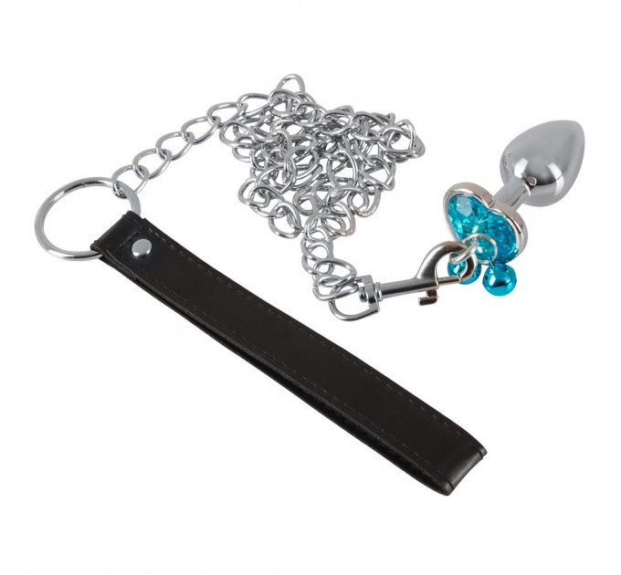 Анальные пробки с поводком You2Toys Butt Plug Set, серебристые