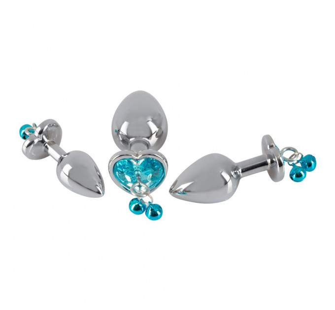Анальные пробки с поводком You2Toys Butt Plug Set, серебристые