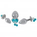 Анальные пробки с поводком You2Toys Butt Plug Set, серебристые
