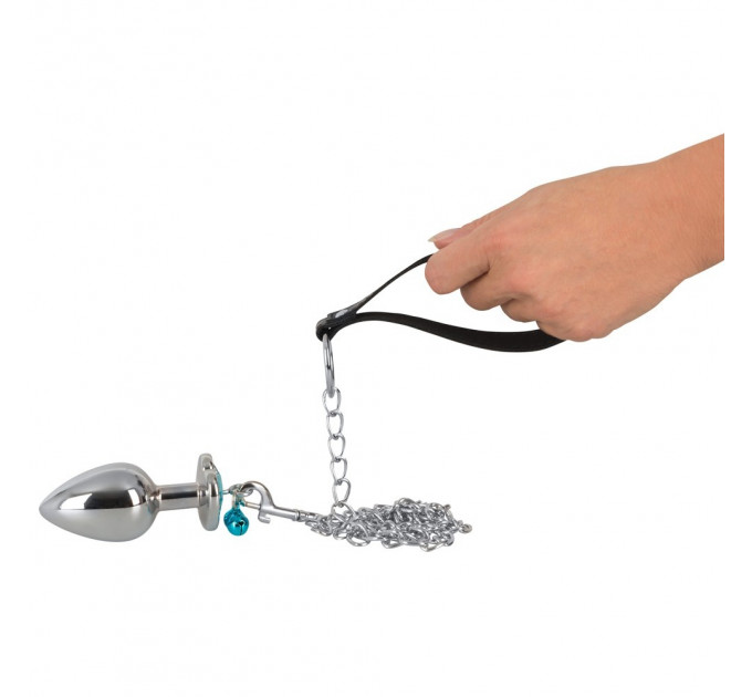Анальные пробки с поводком You2Toys Butt Plug Set, серебристые