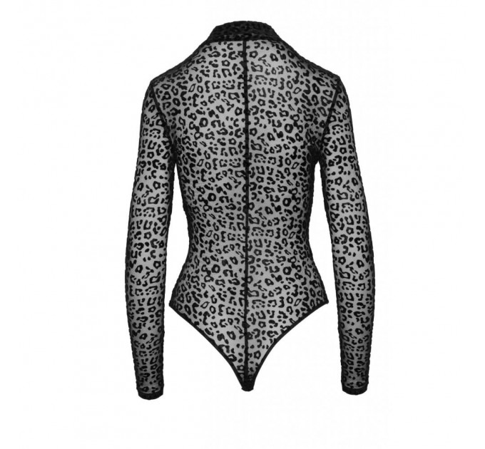 Боди сексуальное с леопардовым принтом M F287 Noir Handmade