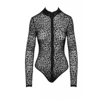 Сексуальне боді з леопардовим принтом M F287 Noir Handmade