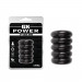 Эрекционное кольцо многоярусное Chisa GK Power, с рельефом, черный