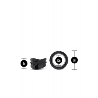 Ерекційна насадка Stay Hard Beef Ball Stretcher чорна, 5 см