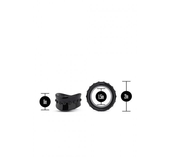 Ерекційна насадка Stay Hard Beef Ball Stretcher чорна, 5 см